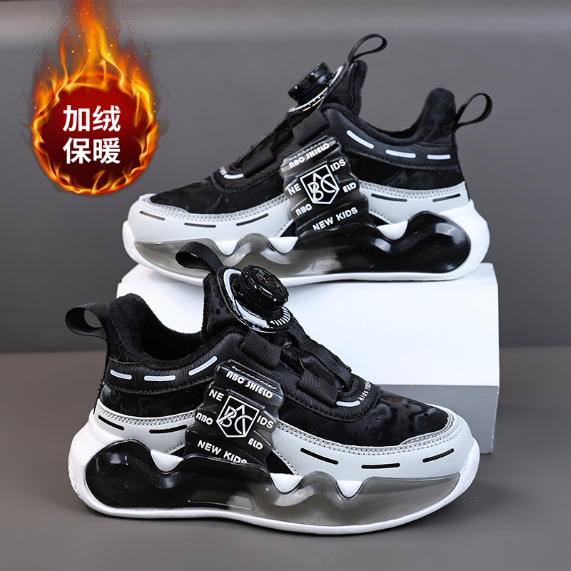 ABC男童鞋子冬季加绒加厚儿童棉鞋9女童运动鞋7保暖二棉鞋子8学生
