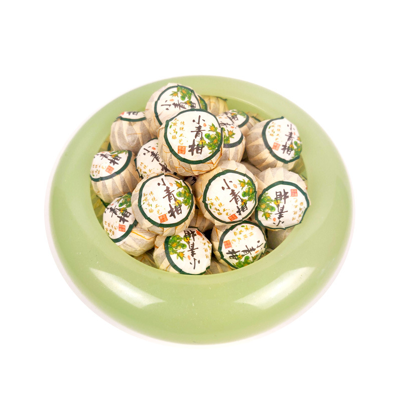 新会生晒小青柑柑普茶普洱熟茶茶化石特产普洱茶勐海料陈皮陈皮香     1包
