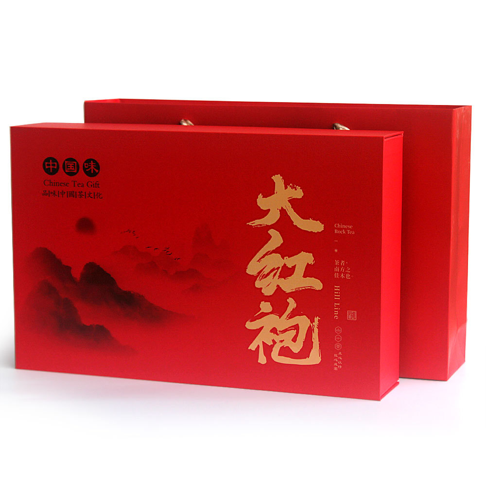 大红袍茶叶肉桂乌龙茶金骏眉红茶礼盒装一盒一提福建大红袍
