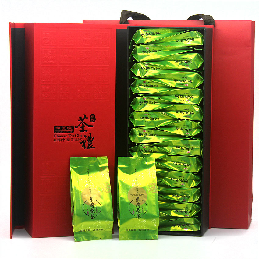 茶叶茉莉花茶 浓香型礼盒装花草茶30小袋装 绿茶茶叶中秋送礼包邮
