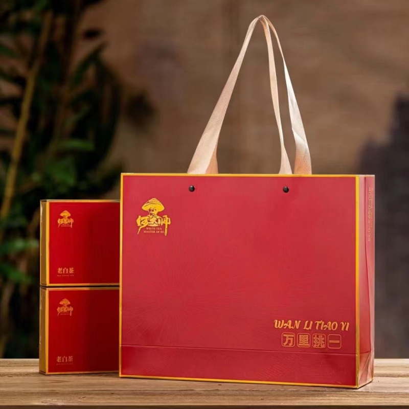 何大师 万里挑一陈皮白茶礼盒装 高山福鼎白茶寿眉方片茶饼茶叶
