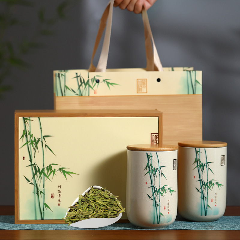 
2025新茶雨前一级龙井茶绿茶金骏眉红茶茶叶礼盒装高档送
人礼品