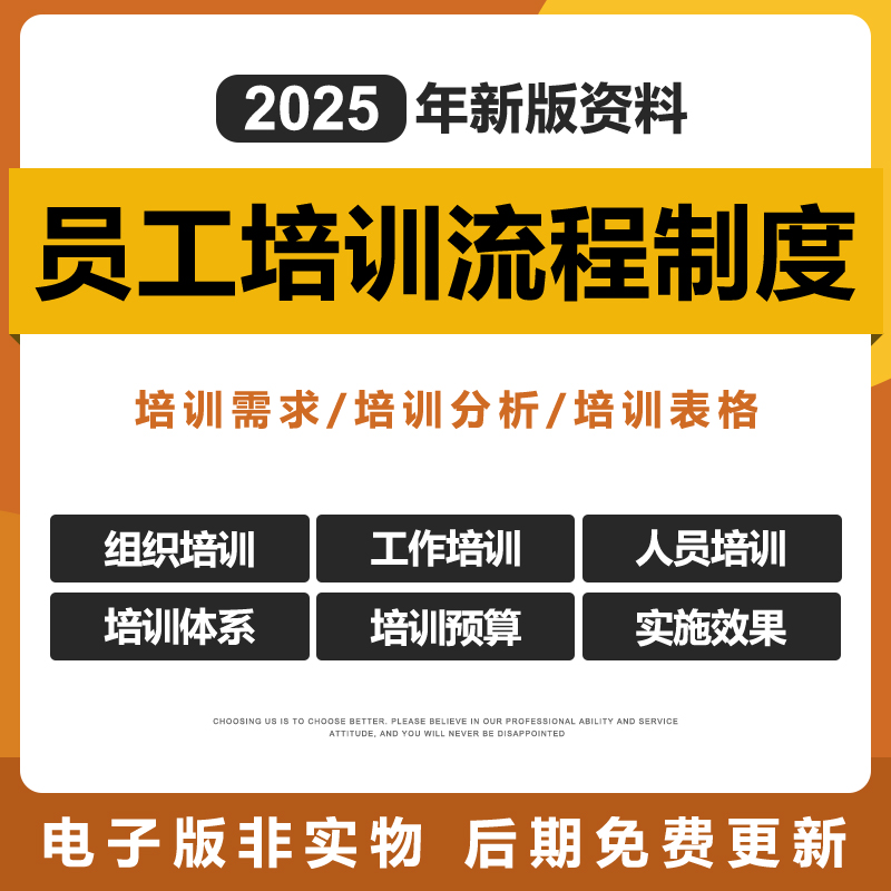 2025公司员工培训流程管理方案制度内部培训需求分析计划体系搭建