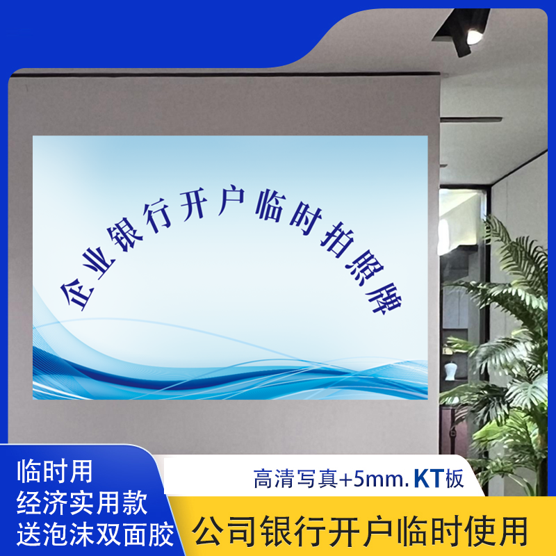 公司牌临时简易公司银行开户公司牌照PVC板公司名称拍照铭牌招牌