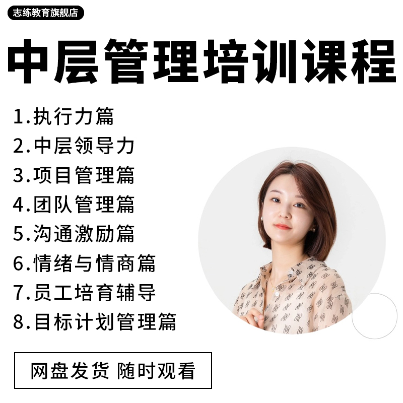 企业中层管理培训视频课程提升领导力销售团队执行力员工沟通团队