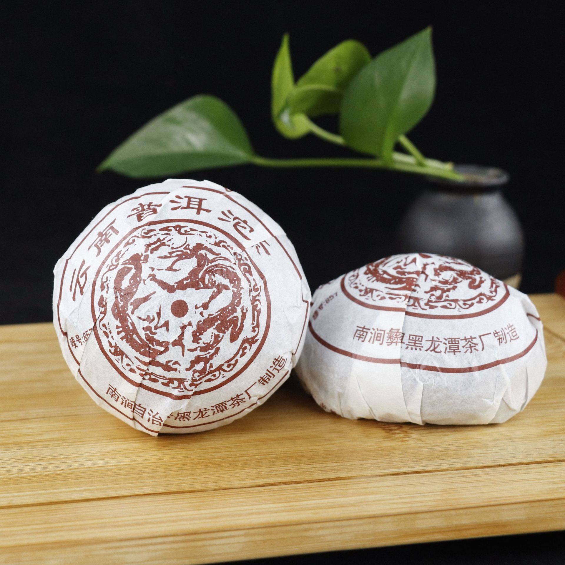 源头厂家批发黑龙潭茶业口粮茶唛号857普洱熟沱一斤装现货
2份