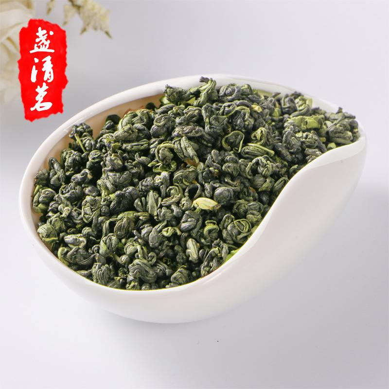 2025新品福建福州茉莉绿茶 浓香型三次窨花卷曲碧螺春茉莉花茶
