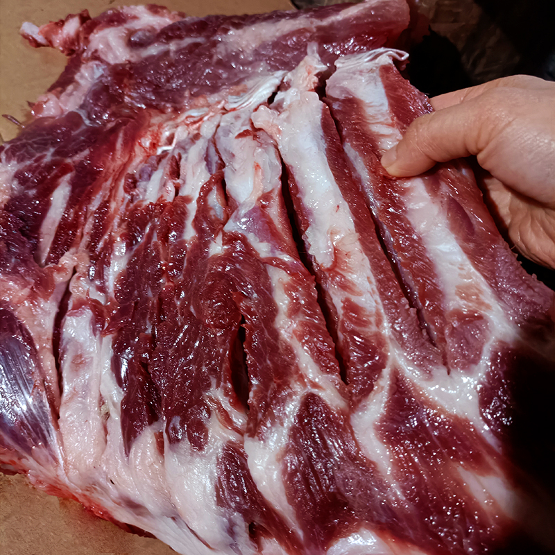 排骨新鲜农家现杀土猪肉前排黑白猪重庆粮食散养大排肋排龙骨排骨