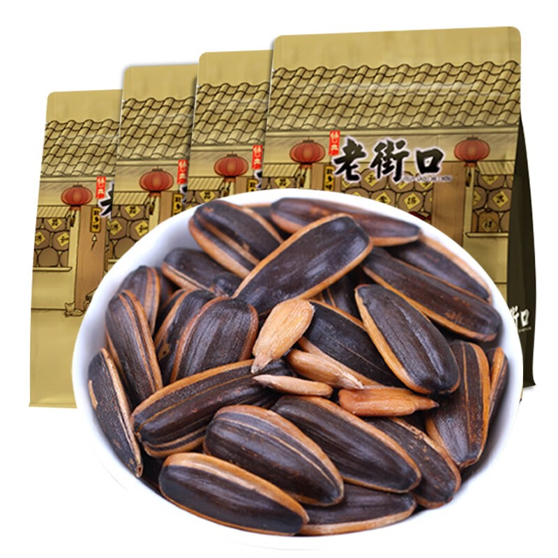 老街口 焦糖味瓜子年货坚果炒货小零食多口味每日坚果葵花籽休闲食品 焦糖味500g/袋